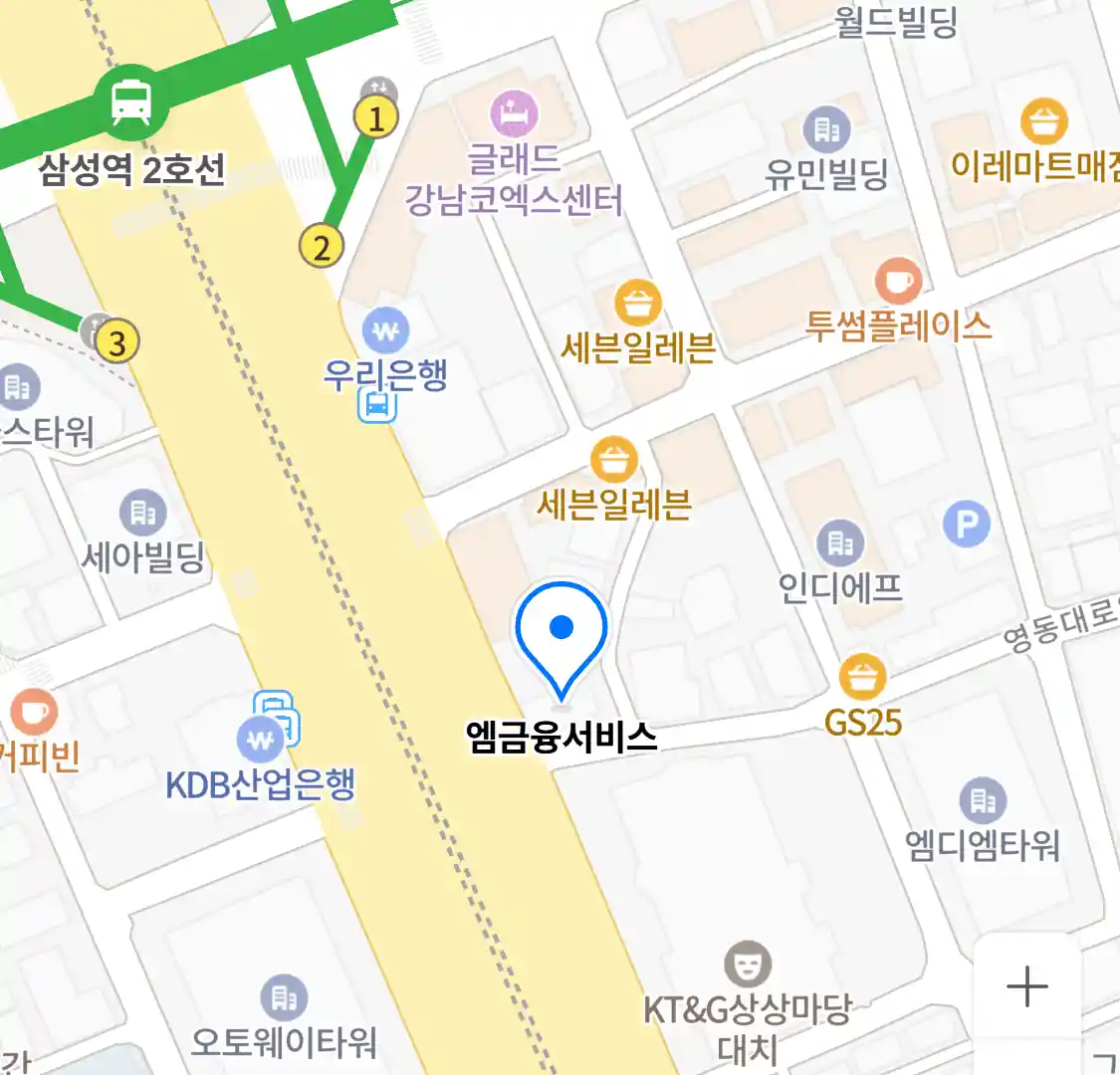 엠금융서비스 위치