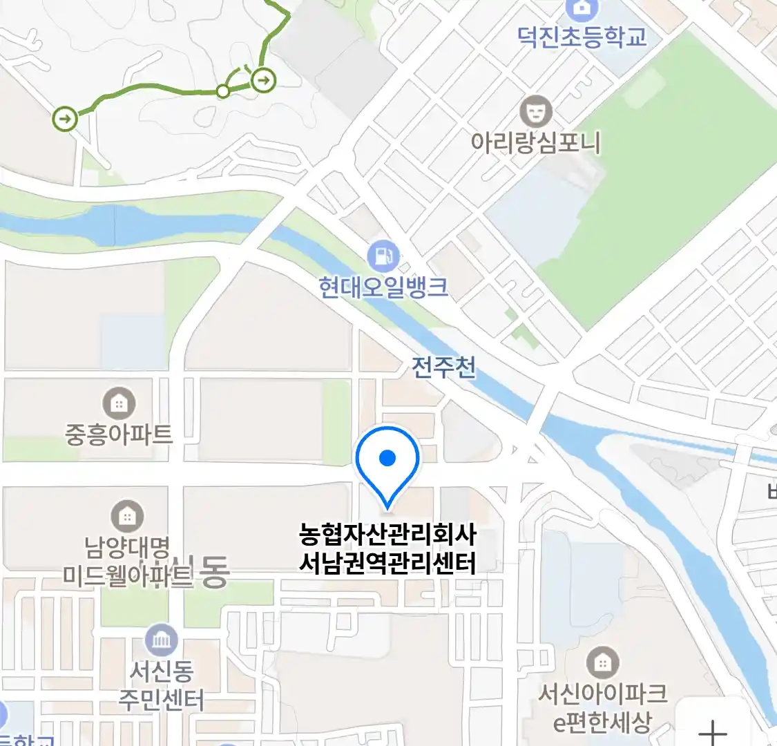 농협자산관리회사 서남권역관리센터 위치