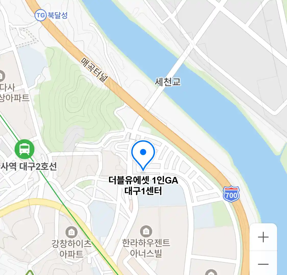 더블유에셋 1인GA 대구1센터 위치