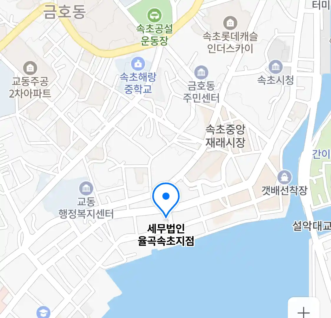 세무법인 율곡속초지점 위치
