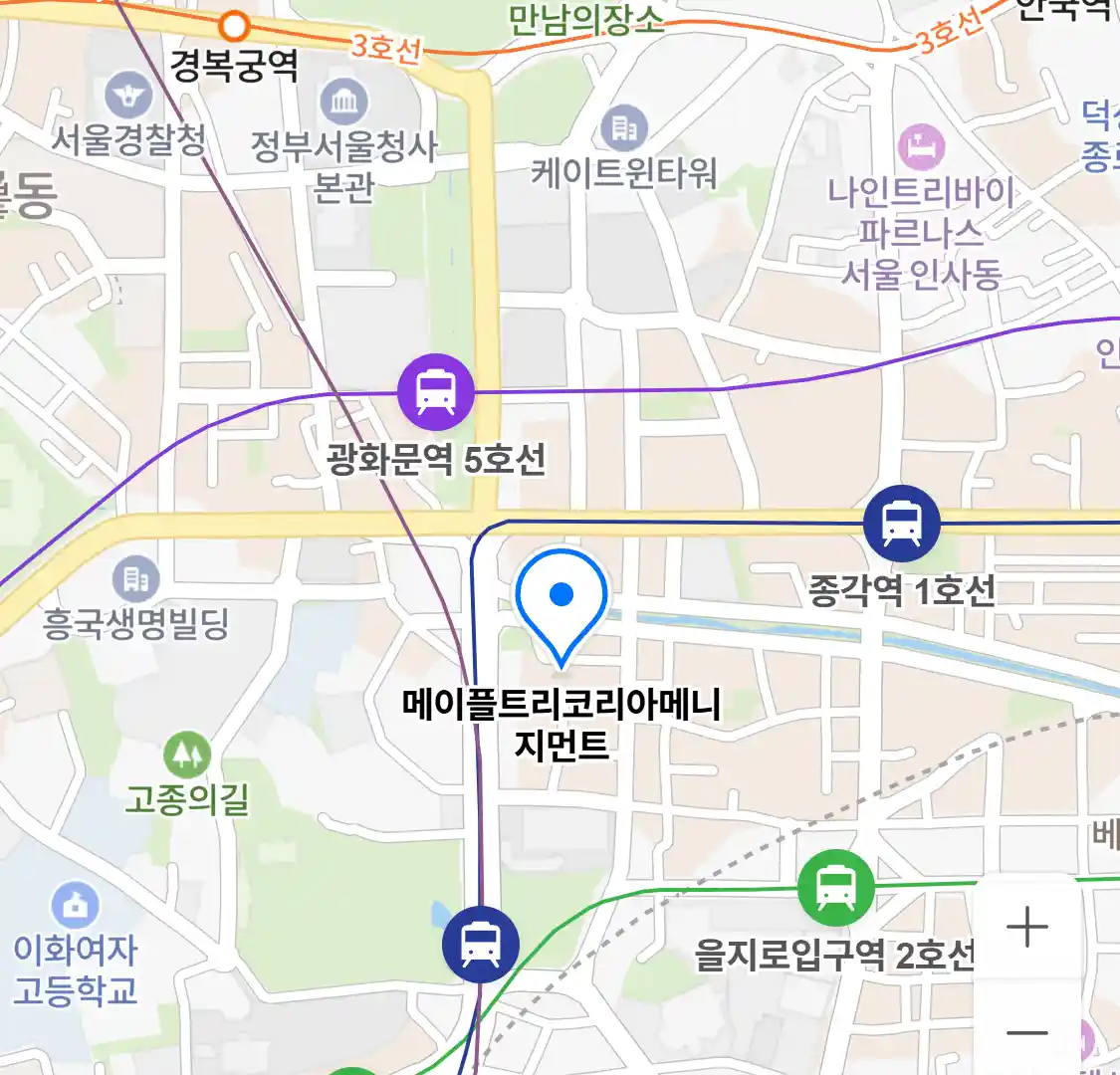 메이플트리코리아메니지먼트 위치