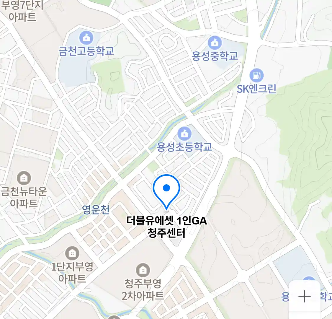더블유에셋 1인GA 청주센터 위치