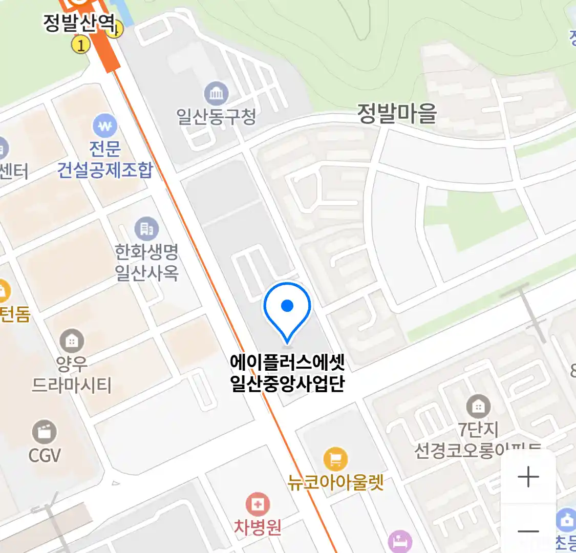 에이플러스에셋 일산중앙사업단 위치