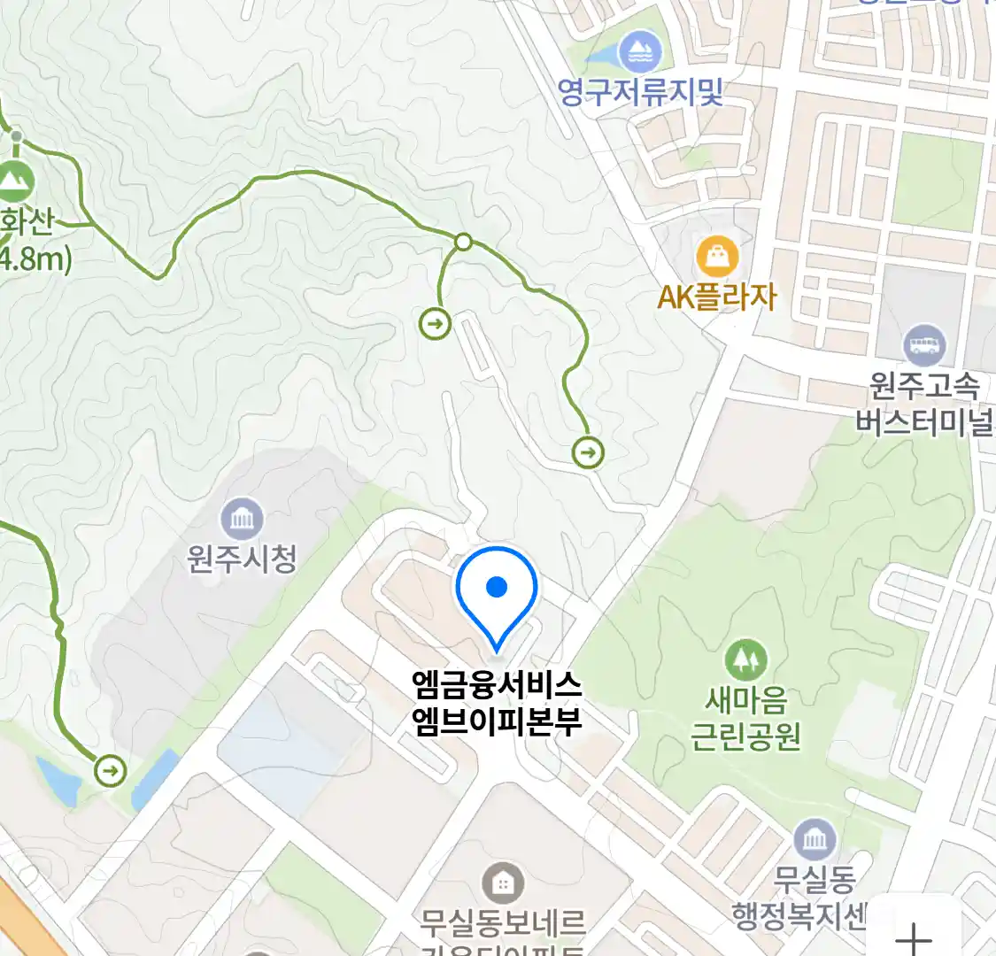 엠금융서비스 엠브이피본부 위치
