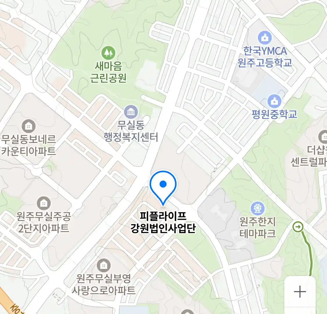 피플라이프 강원법인사업단 위치