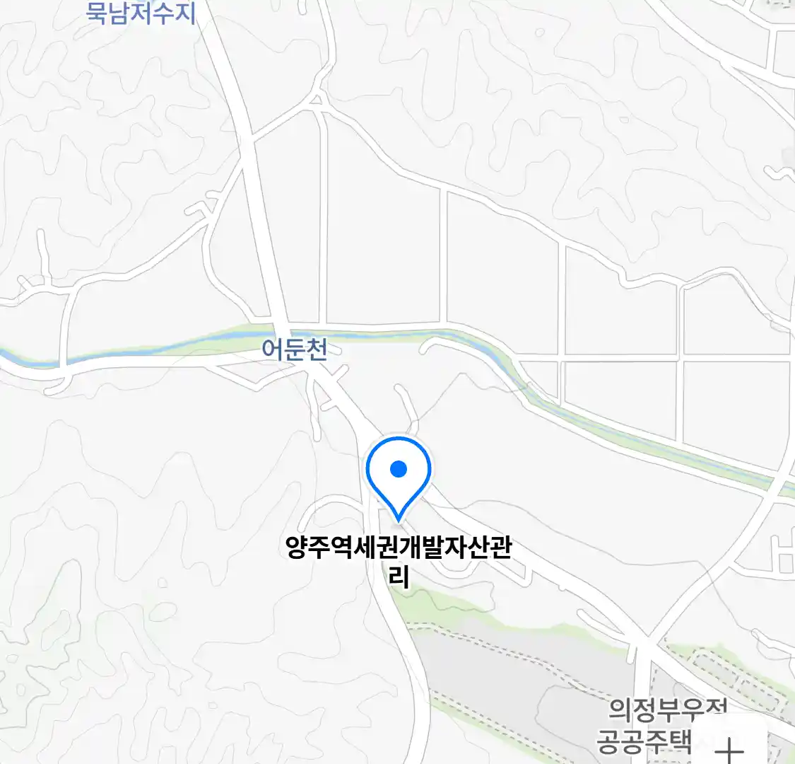 양주역세권개발자산관리 위치