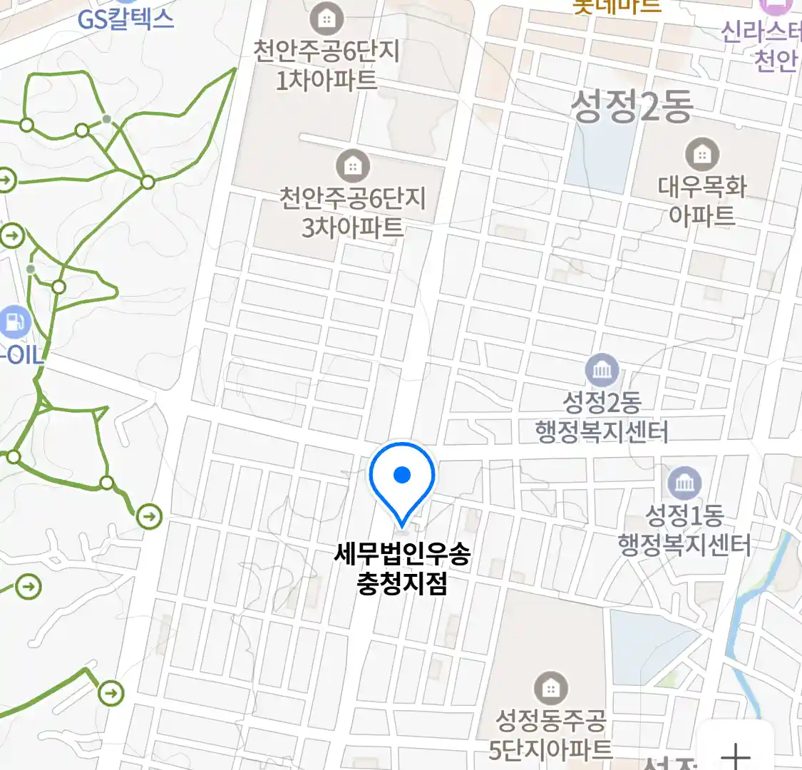 세무법인우송 충청지점 지도