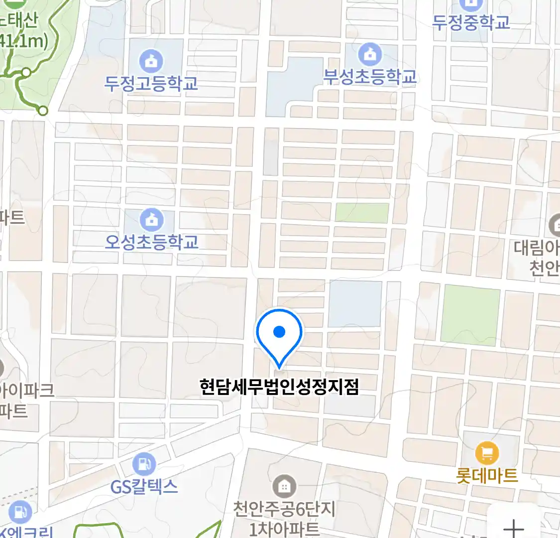 현담세무법인성정지점 지도