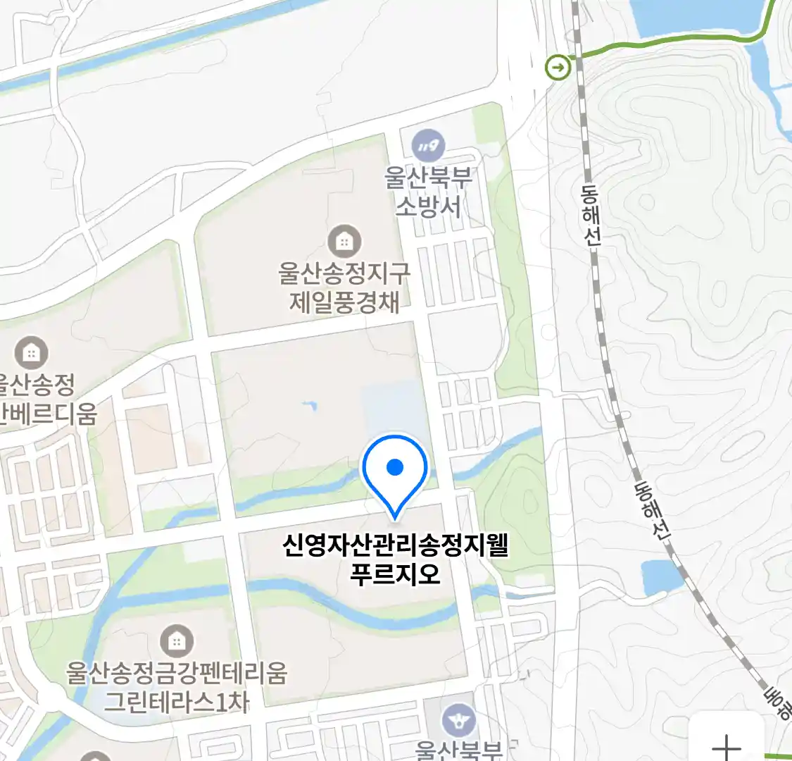 신영자산관리송정지웰푸르지오 위치
