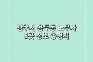광주시 용두동 노무사 5곳 정보 총정리