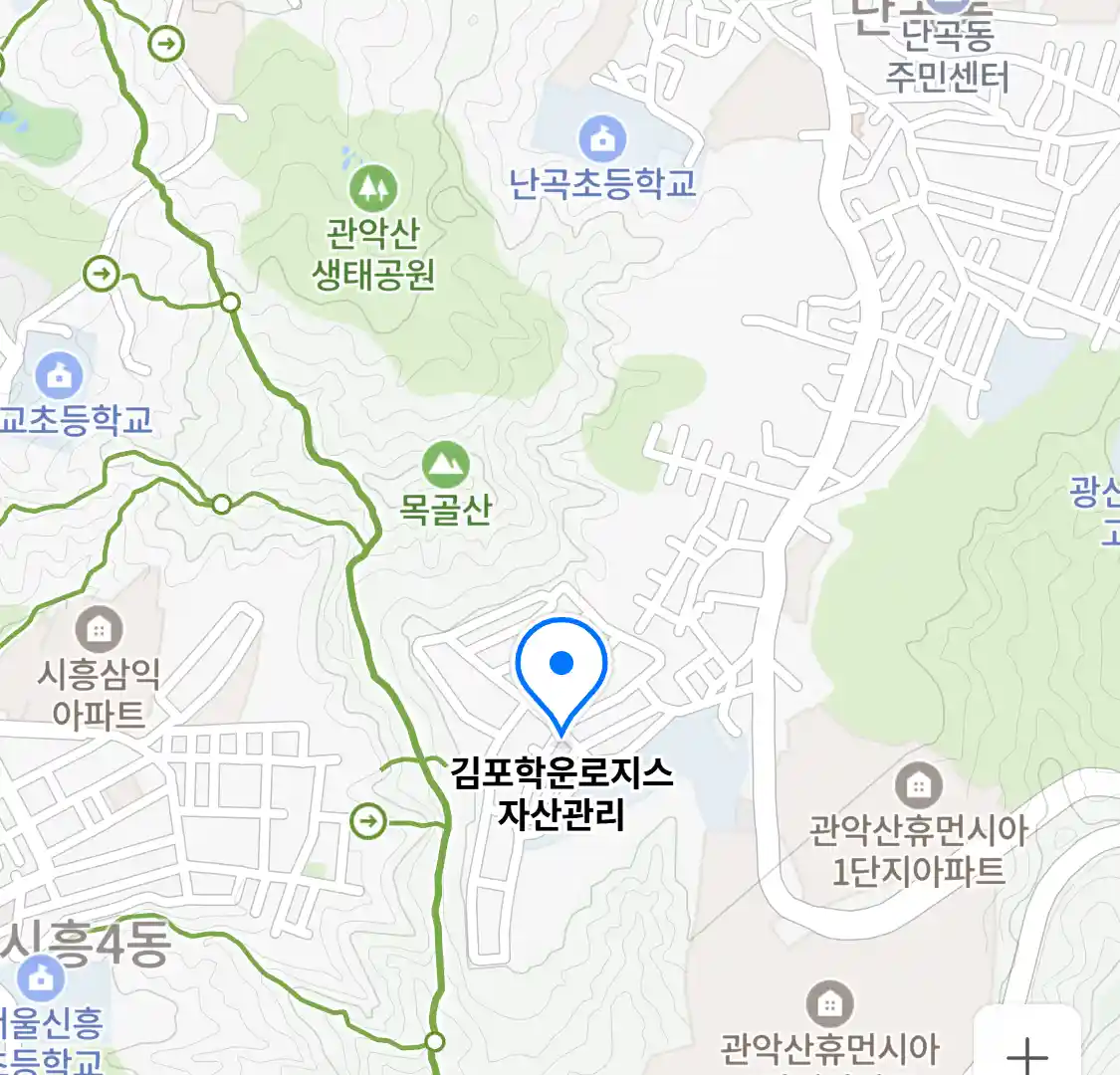 김포학운로지스 자산관리 위치
