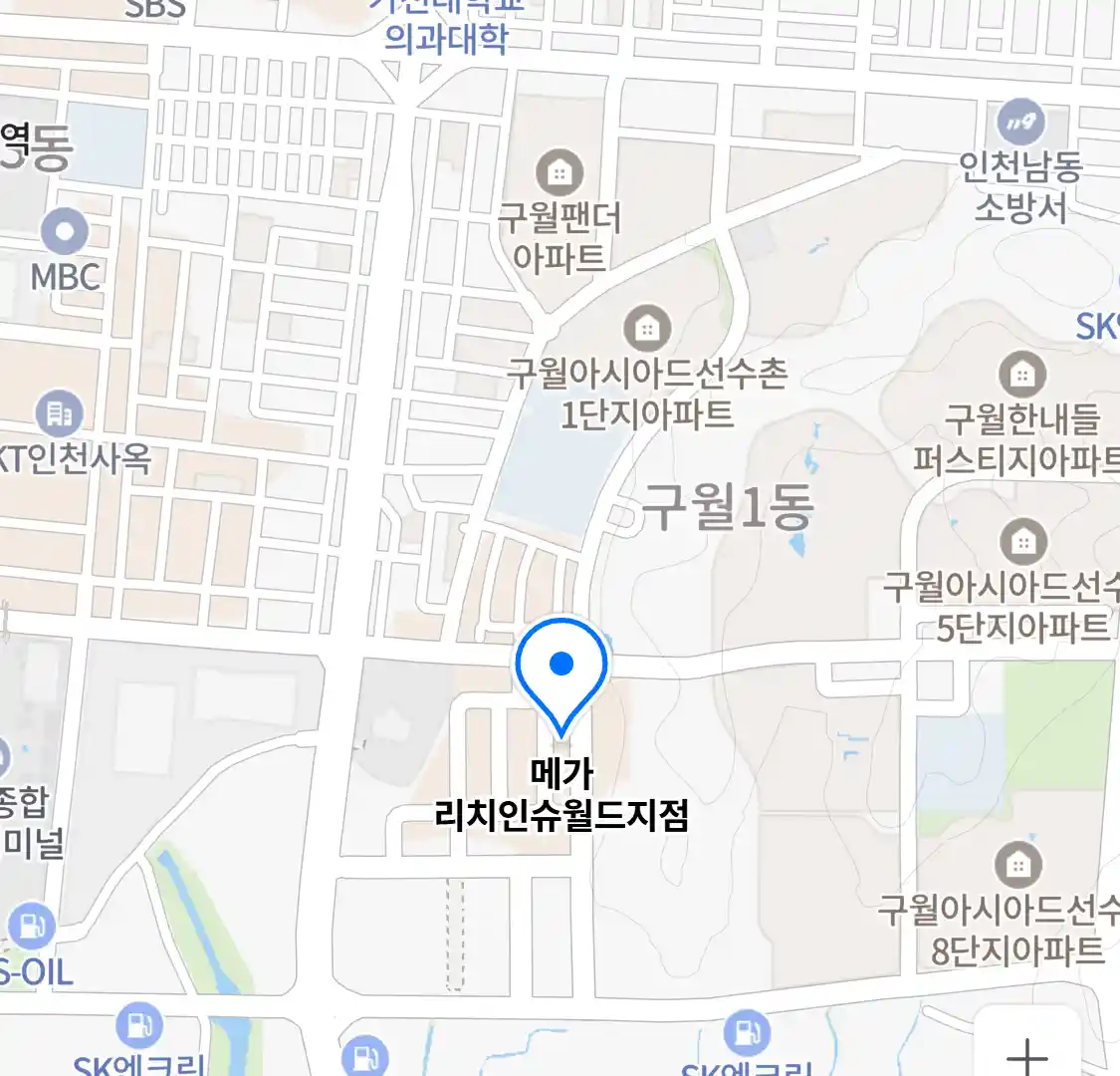 메가 리치인슈월드지점 위치