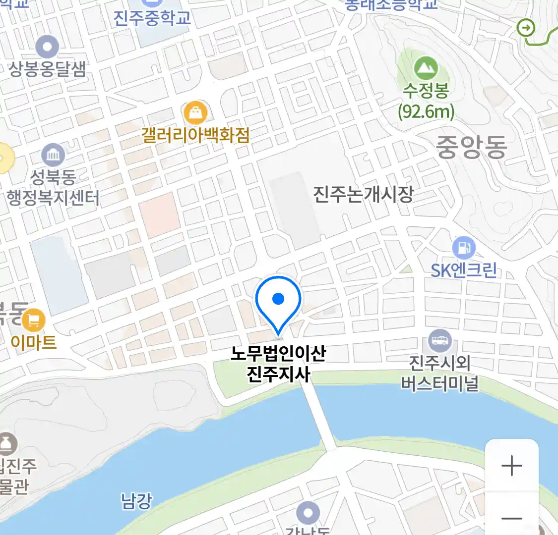 노무법인이산 진주지사 지도