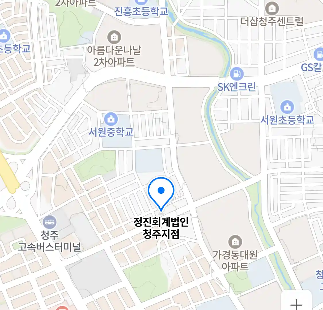 정진회계법인 청주지점 위치