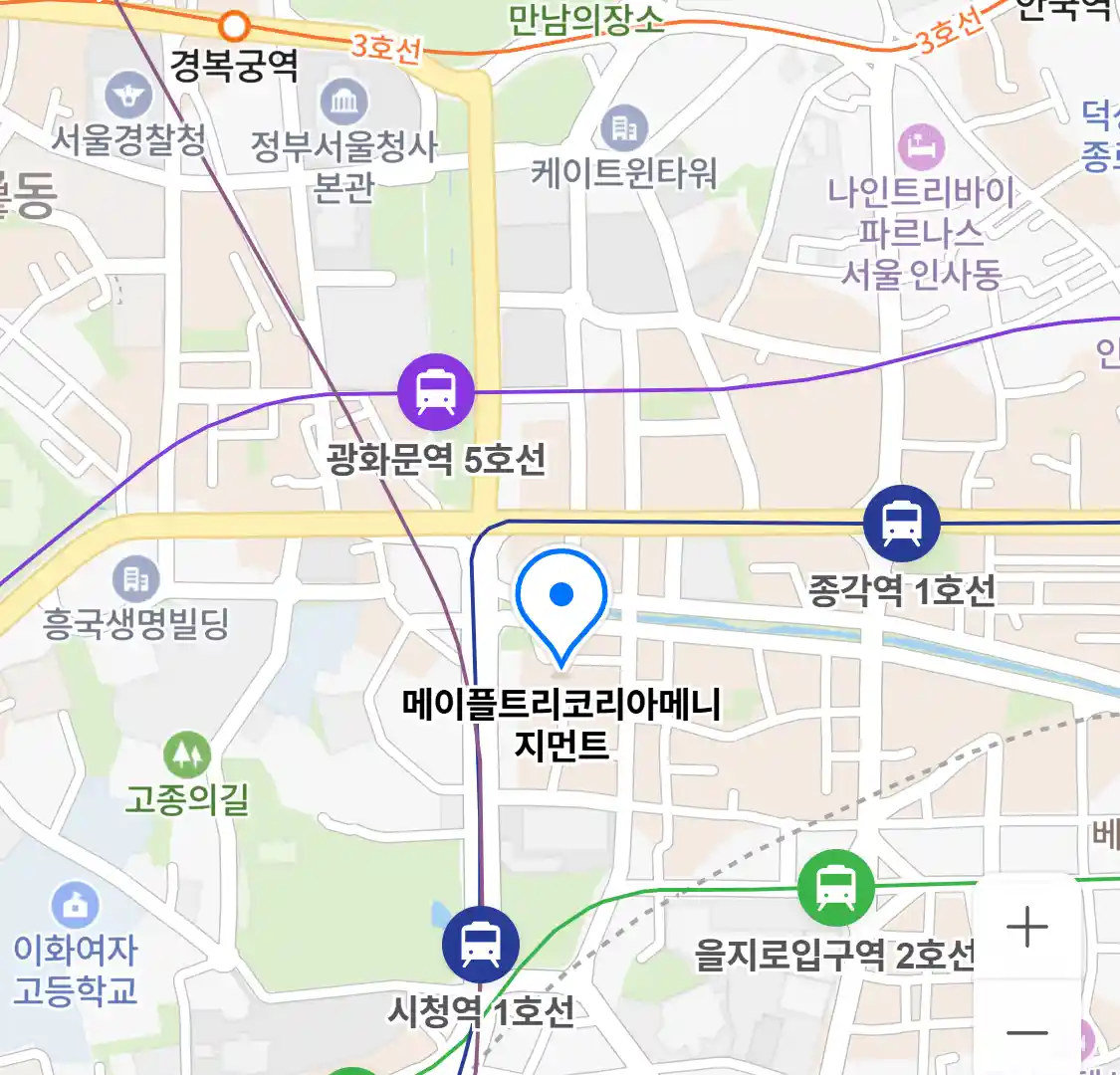 메이플트리코리아메니지먼트 위치